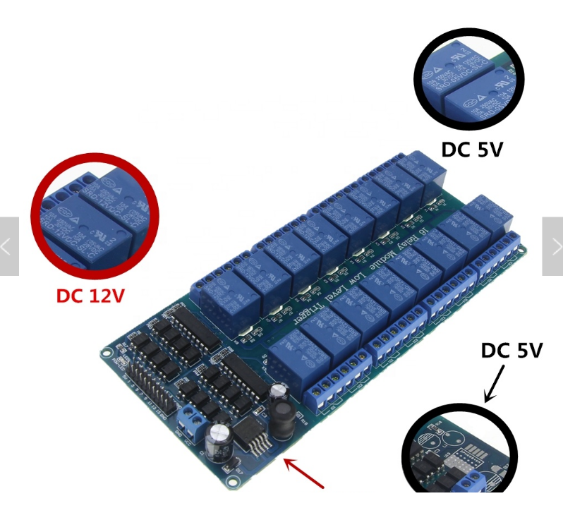 DC 5V 12V Sixteen 16 Channel Relay Module Interface Board With Optocoupler Protection LM2r for arduin0 Diy Kit576 Powe