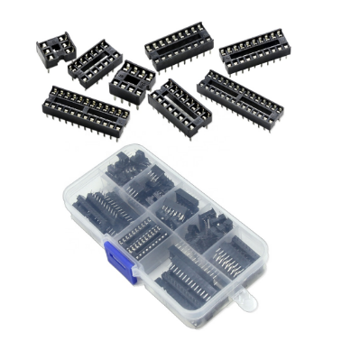 66PCS/Lot DIP IC Sockets Adaptor Solder Type Socket Kit 6,8,14,16,18,20,24,28 pin for arduin0 Diy Kit